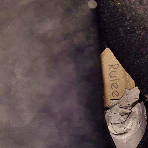 Ruiee Women's Knee High Boots Black Round Toe S Buckle Accent Size 8 - Picture 6 of 6